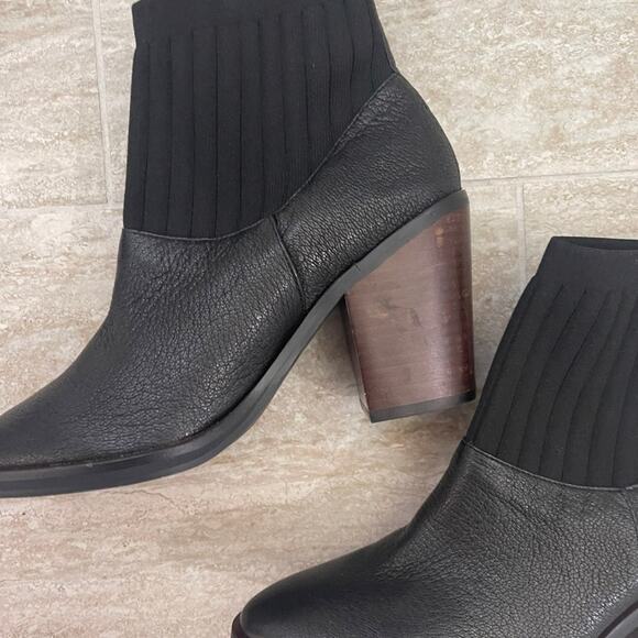 New! Kelsi Dagger sock black leather Booties sz 8 NWT - Picture 4 of 13